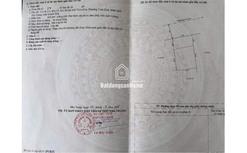 Bán Đất Mặt Tiền Phạm Văn Đồng Ngang 11m – Gần Bến Du Thuyền Nha Trang